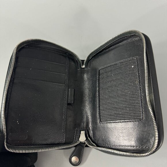 Vintage COACH Zip Around Wallet Card Case - Picture 9 of 15